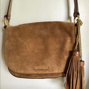 Michael Kors Large Elyse suede crossbody